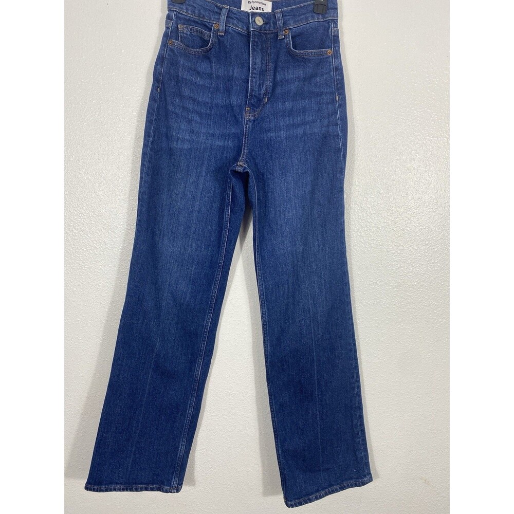 Reformation Bex Super Stretch High Rise Wide Leg Jeans Wheeler Size 26 - Picture 4 of 16